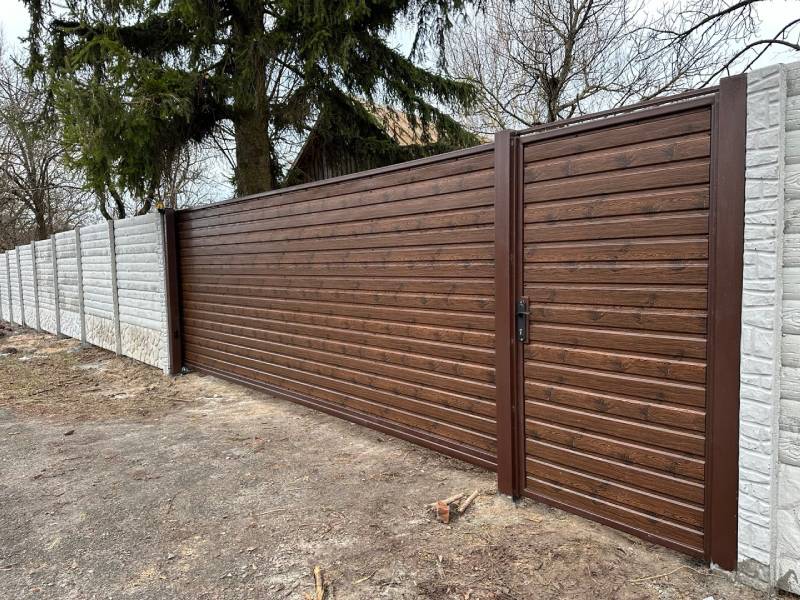 Відкатні ворота з хвірткою, Київ